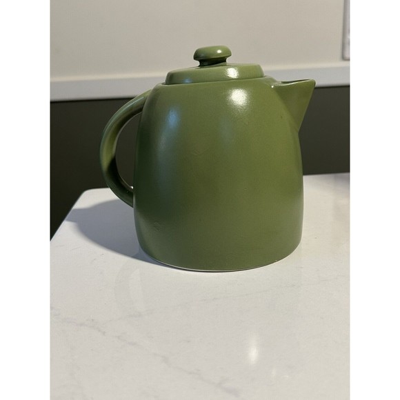 Starbucks Teapot Ceramic Tazo Pitcher Moss Green 25 Oz 700 ml 2012 New - Picture 2 of 8